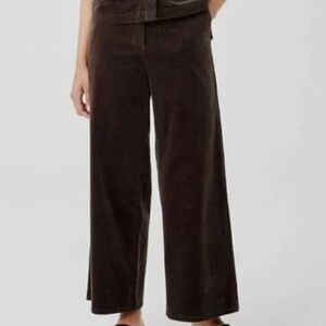 Eileen Fisher corduroy wide ankle pants size XL khaki color NEW